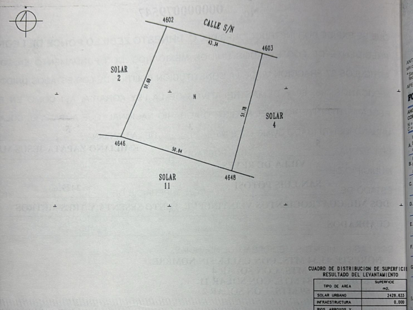 Terreno plano de 2,429.63 m² con malla ciclónica en Col. Emiliano Zapata, Villa de Reyes, San Luis Potosí.