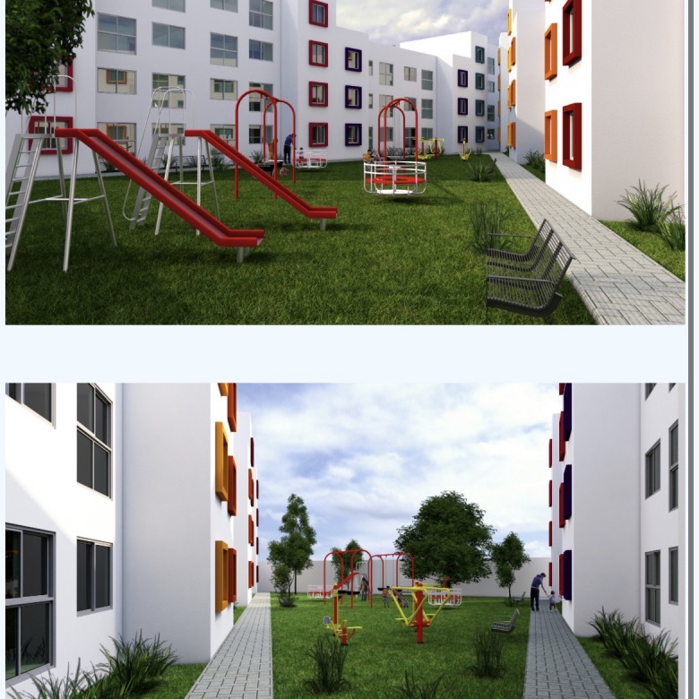 Departamento en Villa de Pozos, San Luis Potosí - Fachada principal.