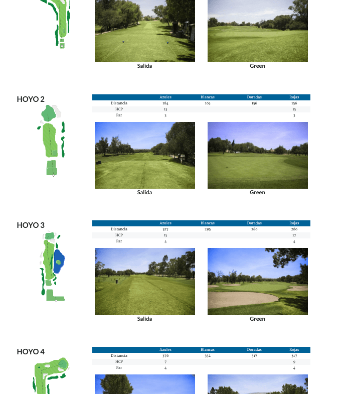 18 hoyos en el campo de gol en campetre slp