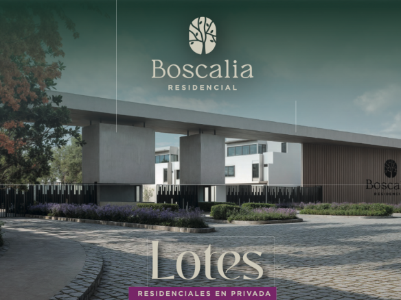 Lotes residenciales en preventa Boscalia Residencia, San Luis Potosí - Master plan y áreas verdes.