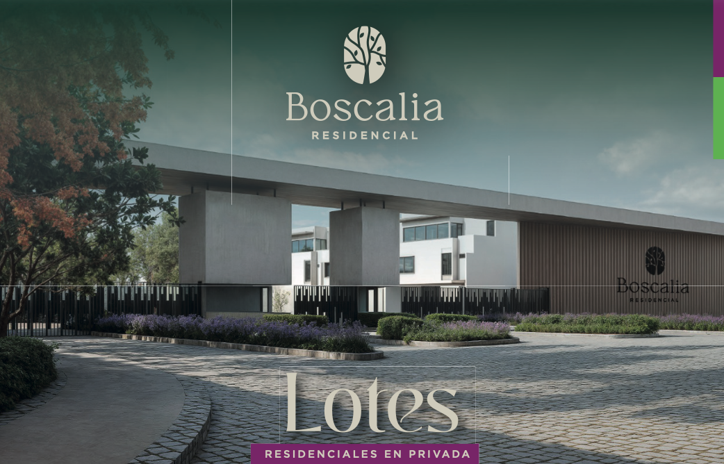 Lotes residenciales en preventa Boscalia Residencia, San Luis Potosí - Master plan y áreas verdes.