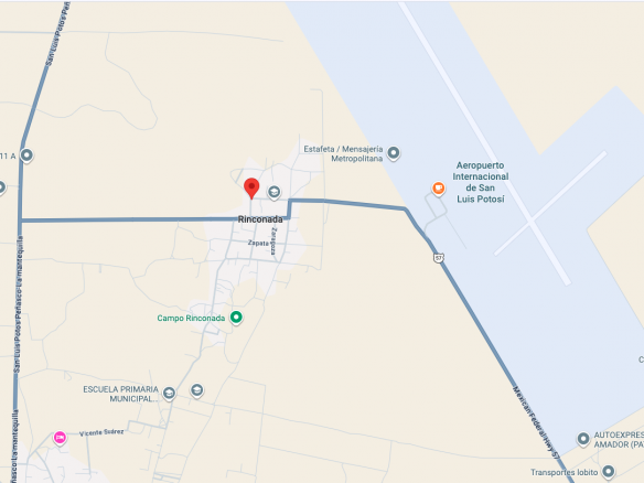 Terreno plano de 9 hectáreas en Colonia Rinconada, San Luis Potosí, SLP - Cerca del Aeropuerto.