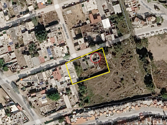 Terreno plano en venta en Colonia Simón Díaz, San Luis Potosí - Superficie de 1,658 m² con frente de 55 metros.