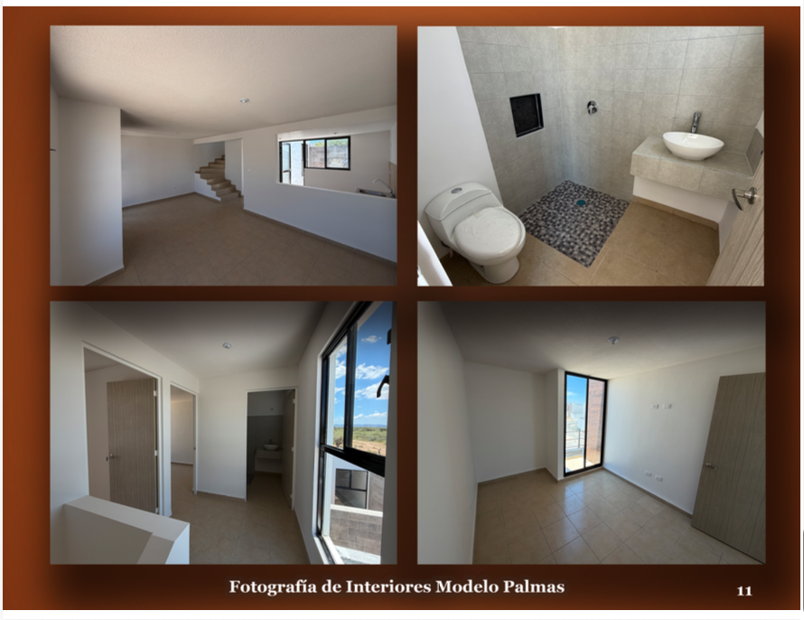 Casa Nueva Modelo Palmas en Solea 4 Residencial, Villa de Pozos, SLP - Fachada principal y cochera para dos vehículos.